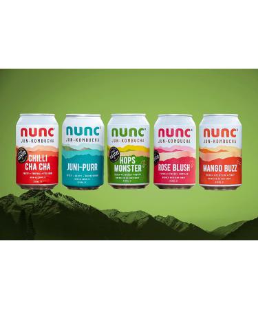 Nunc Jun-Kombucha Hops Monster (12 x 330ml) - Premium Non-Alcoholic Beer Alternative - Gut Health & Refreshing Drink - Gluten Free - Buy Online on GoSupps.com