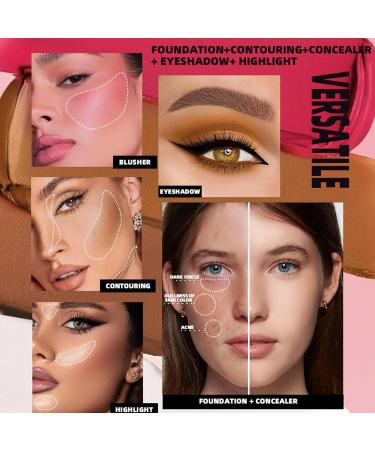  G n rique Blush Palette 2-inch Beauty Set | Plastic Makeup Kit 40g Long-Lasting Waterproof Cosmetic Palette with Concealer Bronzer and Highlighter for Women and Girls Ideal for - Buy Online on GoSupps.com