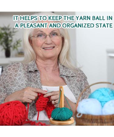 Wooden Yarn Holder for Knitting & Crochet | Prevents Tangling | Winding & Dispensing Tool | Perfect Gift for Craft Lovers - Buy Online on GoSupps.com