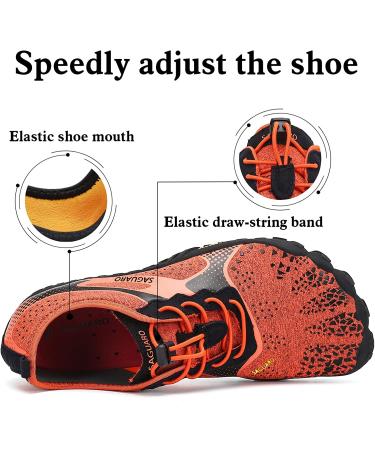 Womens Barefoot Trail Running Shoes 9.5 Orange | Wide Toe Box  Zero Drop Sole | Outdoor Cross Trainer for Minimalist Walking - Buy Online on GoSupps.com