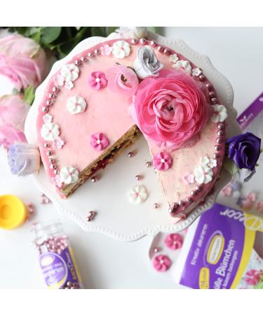 G nthart BackDecor Sugar Flowers Pink & White Edible Decorations for Baking - Buy Online on GoSupps.com