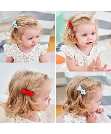 20Pcs Baby Hair Clips Bows - Fully Lined Grosgrain Ribbon Barrettes for Infants & Girls - Perfect Hair Accessories - Buy Online on GoSupps.com