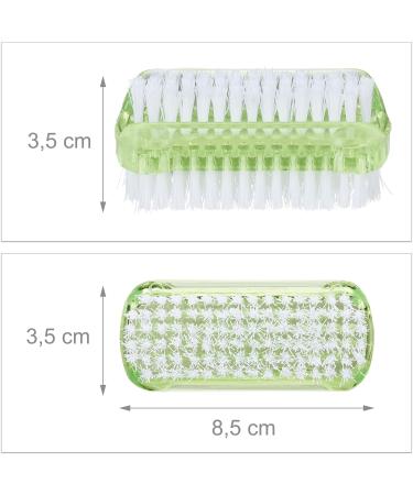 Relaxdays Nail Brush Set of 8 - Double-Sided Hand Brushes with Hard Bristles | Colorful Durable Plastic | Perfect for Nail Care - Buy Online on GoSupps.com