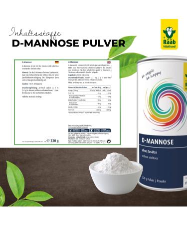 Raab Vitalfood D-Mannose Powder 220g | Pure D-Mannose for Urinary Health | International Shipping - Buy Online on GoSupps.com