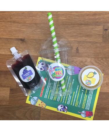 Bubble Tea Starter Kit. Makes 1-2 Drinks - Choose Your Own Flavour Bubbles and Syrup (Passion Fruit Syrup Vanilla Syrup) Passion Fruit Syrup Vanilla Syrup