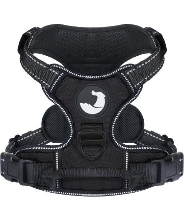Joytale dog harness Large dogs reflective soft padded dogs curve ant zug adjustable breathable breast dishes with secure simple control handle black l l (1 Pack) black - Buy Online on GoSupps.com