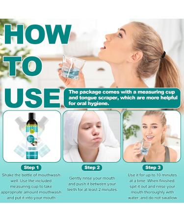 Lucery-T yer 237ml Oil Pulling - Natural Coconut & Peppermint Oil for Fresh Breath Tooth Whitening & Healthy Gums | 100% Organic Oral Care - Buy Online on GoSupps.com