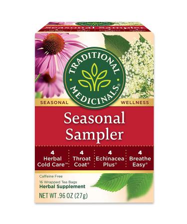 Traditional Medicinals Seasonal Sampler Herbal Tea - 4 Flavor Variety Pack of 3 (48 Tea Bags) - Buy Online on GoSupps.com