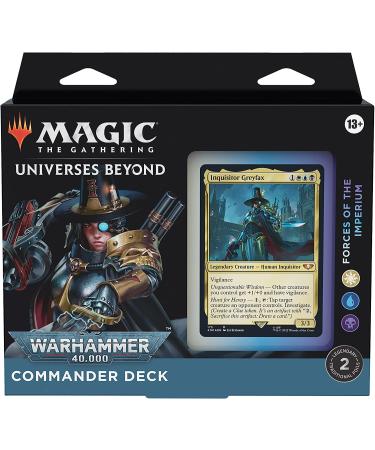 Magic the Gathering Universes Beyond Warhammer 40,000 Commander Deck Bundle - The Ruinous Powers, Necron Dynasties, Forces of the Imperium, Tyranid Swarm - Buy Online on GoSupps.com