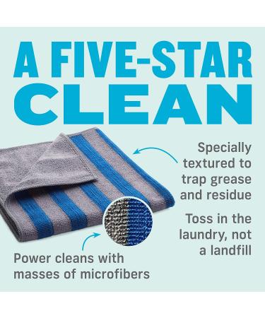 E-Cloth Stovetop Cleaner - Reusable Microfiber Cleaning Cloth for Ovens & Glass Tops - 100 Wash Guarantee, Blue & Gray - Buy Online on GoSupps.com