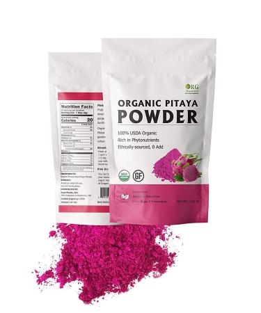 Organisulmte USDA Organic Dragon Fruit Powder - 100% Pure Freeze-Dried Pink Pitaya Powder - Natural Red Dragon Fruit Food Coloring - Non GMO Gluten Free - 3.53oz (100g) - Buy Online on GoSupps.com