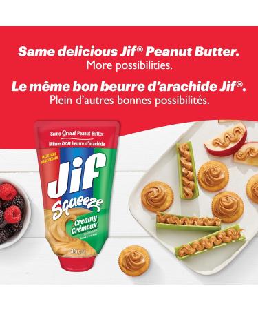 Jif Squeeze Creamy Peanut Butter Smooth & Creamy Texture Portable Squeeze Pack 375g Pouch Squeeze 375 g (Pack of 1) - Buy Online on GoSupps.com