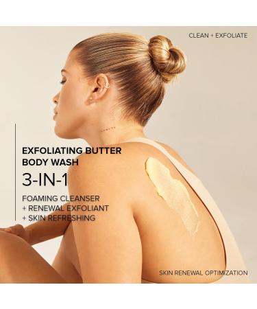 Nudestix Exfoliating Butter Body Wash 3-in-1 Foaming Cleanser Body Scrub & Skin Renewing Treatment with Salt AHA/BHA & Tangerine Butter | Clean Vegan & Scented with Lavender & Bergamot - Buy Online on GoSupps.com