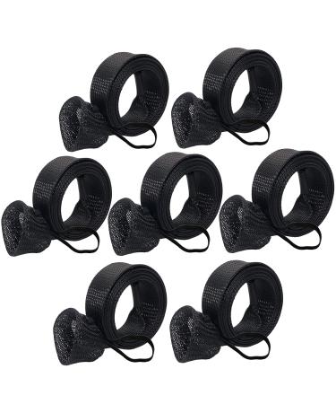 Witwatia Fishing Rod Cover 7 Pack Fishing Rod Sleeve Socks Pole Glove Protector Cover with Lanyard for Fly Spinning Casting Sea Fishing Rod Accessories Tools(Black) - Buy Online on GoSupps.com