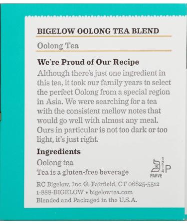 Bigelow Oolong Tea - Caffeinated 20 Count (Pack of 6) | 120 Total Tea Bags - Buy Online on GoSupps.com