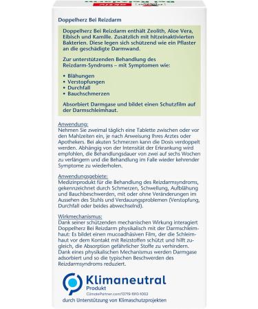 Double Heart IBS Relief Tablets - 30 Count | Medical Device for Flatulence Constipation & Abdominal Pain Relief - International Shipping Available - Buy Online on GoSupps.com