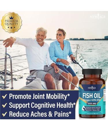 NEW AGE Omega 3 Fish Oil 2500mg Supplement Immune & Helath Support â Promotes Joint  Eye & Skin Health - Non GMO - EPA  DHA Fatty Acids Gluten Free (90 Softgels (Pack of 1)) - Buy Online on GoSupps.com
