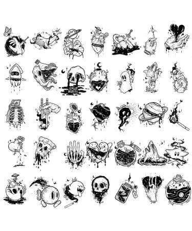 35pcs  unique art temporary tattoo  skin safety  American brand  detachable  waterproof and durable | roarhowl