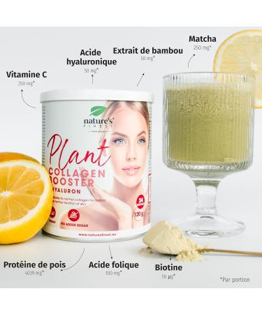Nature's Finest by Nutrisslim Plant Vegan Collagen Powder With Hyaluronic Acid - Vitamins For Women - Normal Collagen Synthesis Cellular Protection Against Oxidative Damage - Buy Online on GoSupps.com