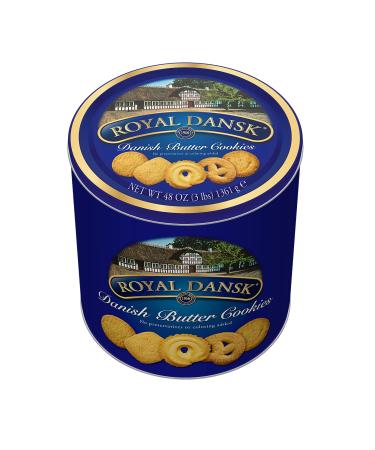 Danish Butter Cookies, 3-Lb Tin 3 Pound (Pack of 1)