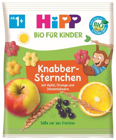 HiPP Organic for Children Snack Products Snack Stars with Apple Orange and Currant 30 g