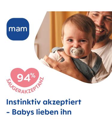 MAM Original Day & Night Pacifier Set - Eco-Friendly Silicone Baby Soothers (16+ Months) with Pacifier Box - Cute Bear Fox & Moon Designs - Buy Online on GoSupps.com