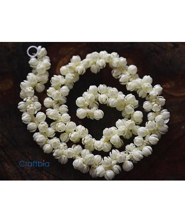Real Jasmine Fragrance Artificial Jasmine Garland 90 cm - Hair Accessory for Women/Girls (Cream Color) - Buy Online on GoSupps.com