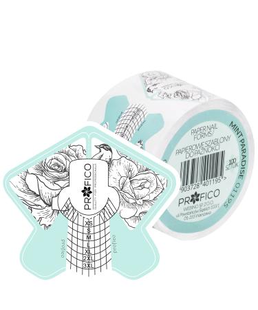 Profico nail template modeling template self-adhesive nail stencil nail extension modeling template self-adhesive 100 pieces mint paradise paper 100pcs mint paradise (paper) - Buy Online on GoSupps.com
