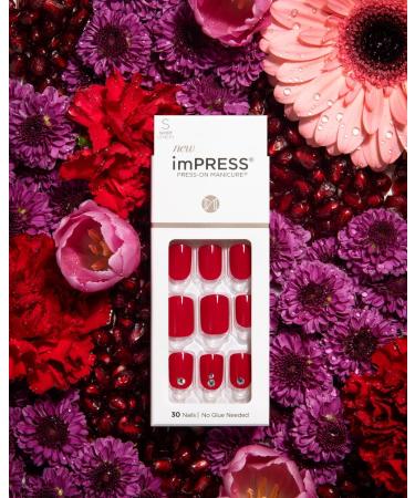 KISS imPRESS Kill Heels Short Square Press-On Manicure with PureFit Technology - 30 Fake Nails (Small Assortment) - Buy Online on GoSupps.com