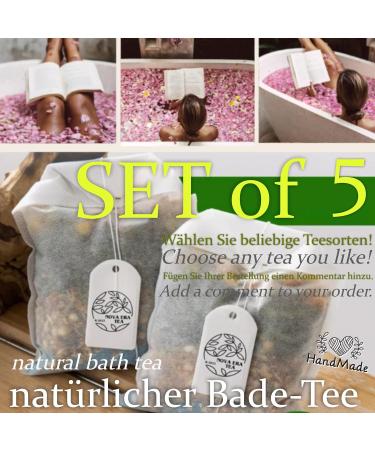 Generisch Nova Era Tea - Handmade Natural Bath Tea - Aromatherapy Natural Ingredients - Himalayan Salt Essential Oils Herbs - Skin Care Relaxation Wellness Bath (Set of 5) - Buy Online on GoSupps.com