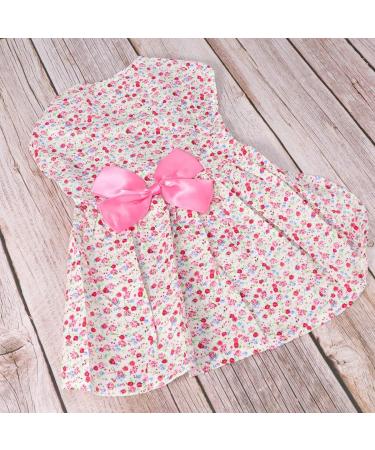 Puppy Dog Tutu Dress - Princess Wedding Dress Adorable Floral Sundress with Bowknot for Chihuahua Shih Tzu Yorkshire Terriers - Size M (Pink) - Buy Online on GoSupps.com