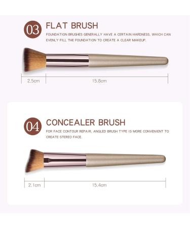Professional 10-Piece Golden Makeup Brush Set - Premium Cosmetic Brushes for Face & Eyes - Buy Online on GoSupps.com