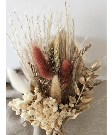Dried Flower Cake Topper Spear Palm Bouquet (Neutral) - Elegant and Natural Touch for Any Celebration - Buy Online on GoSupps.com