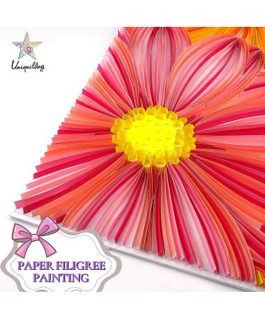 Quilling Kit for Adults - Flower 16x20 inch DIY Paper Filigree Painting Set - Beginner friendly Quilling Paper Tool - Great Wall Art Decor and Gift Idea for Kids and Friends - Buy Online on GoSupps.com