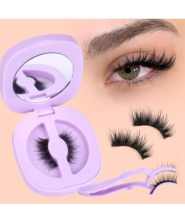 wiwoseo Magnetic Eyelashes without Eyeliner Magnetic Lashes Magnetic Eyelashes with Applicator Reusable Waterproof Magnetic Eyelashes Magnetic Lashes with Applicator Natural Magnetic Eyelashes B-16MM