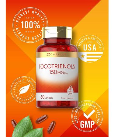 Carlyle Tocotrienols 150mg Supplement - 60 Softgels | Non-GMO & Gluten Free - Buy Online on GoSupps.com