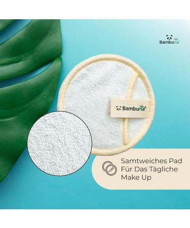 Shop Bambuna 18 pcs Reusable Cotton Pads Set | Eco-Friendly Bamboo Box & Washing Bag | Sustainable Makeup Towels Made in Germany - Buy Online on GoSupps.com