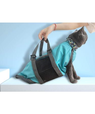 Cinf Cat Restraint Bag - No Scratching No Biting Grooming Bag for Bathing & Nail Cutting | Reusable Blue Small - Buy Online on GoSupps.com