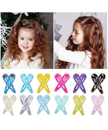 120 Pcs Colorful Hair Clips for Girls | Cartoon Metal Barrettes Set (30 Designs) - Perfect for Kids & Teens - Buy Online on GoSupps.com
