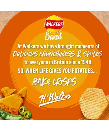 Walkers Oven Baked Cheese & Jalapeno Crisps 6 x 22g - Deliciously Spicy Snack Pack - Buy Online on GoSupps.com