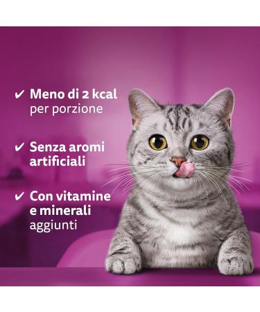 Whiskas Crispy Bags for Adult Cats - Low-Calorie Beef Snacks | 8 x 60g - International Shipping - Buy Online on GoSupps.com