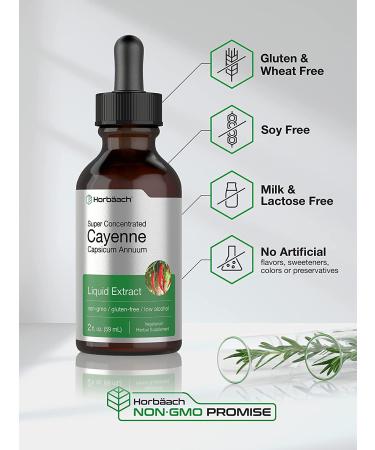 Cayenne Pepper Liquid Extract | 2 fl oz | Low Alcohol Supplement | Vegetarian  Non-GMO  Gluten Free | by Horbaach - Buy Online on GoSupps.com
