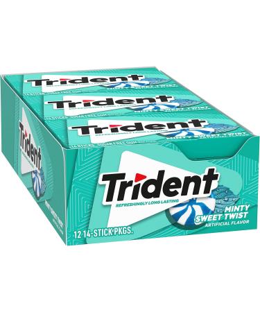 Trident Minty Sweet Twist Sugar Free Chewing Gum with Xylitol 14 Sticks 39 g - Buy Online on GoSupps.com