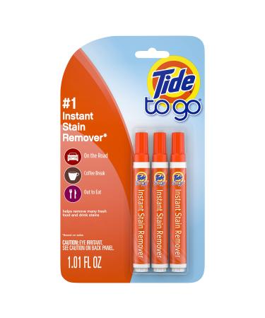 Tide Stain Remover for Clothes, Tide To Go Pen,  Instant Spot Remover for Clothes, Travel & Pocket Size, 3 Count