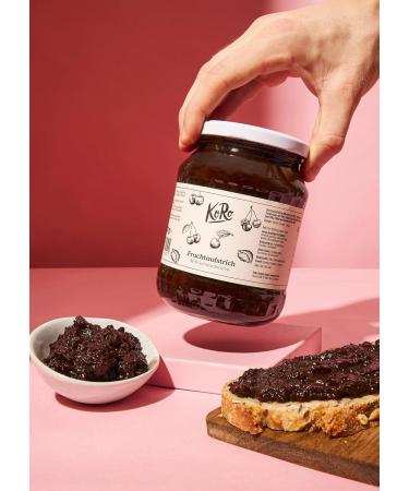 KoRo - Morello cherry spread 90% fruit 800 g - Made with only three ingredients - Intense black cherry flavor - Spreadable - Vegan - Buy Online on GoSupps.com