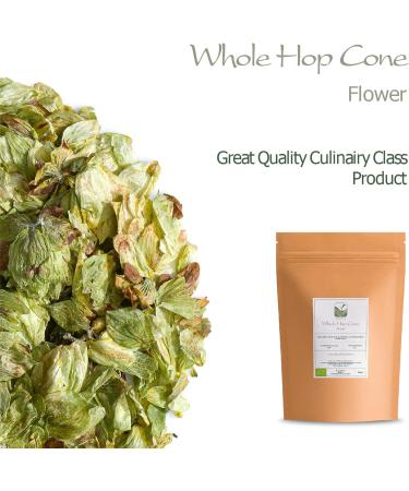 Hops Whole Leaf Organic Dried - 350g | Ideal for Tea | Hop Cone Flowers Leaves - Buy Online on GoSupps.com