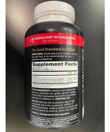 Qunol CoQ10 100mg Softgels - Ultra 3X Absorption Antioxidant for Heart Health & Energy - 180 Count 6 Month Supply | International Shipping Available - Buy Online on GoSupps.com