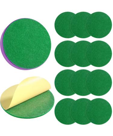 94 mm Air Hockey Mallet Felt Pads Replacement Air Hockey Pushers Pads Green Self Adhesive Felt Sticker for 96 mm Air Hockey Pushers 12