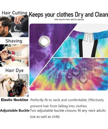 visesunny Barber Cape Tie Dye Swirl Design Polyester Hair Cutting Salon Cape Apron Anti-Static Haircut Water-Resistant Shaving Cloth Beard Shaving Bib Hairdressing Cape Multi3 L - Buy Online on GoSupps.com