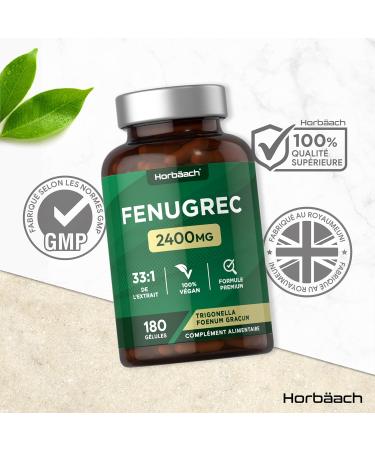 Fenugreek Capsule 2400mg | Fenugreek Seed Extract | 180 Capsules | by Horbaach - Buy Online on GoSupps.com